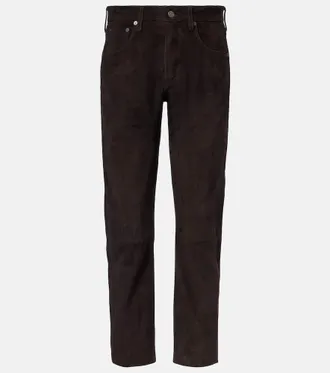 Citizens Of Humanity Winslow low-rise suede straight-leg pants