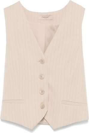 Twin-Set Gilet gessato - Toni neutri