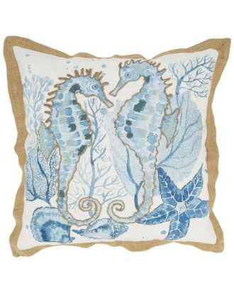 Saro Lifestyle Outdoor Sea Horse Pillow