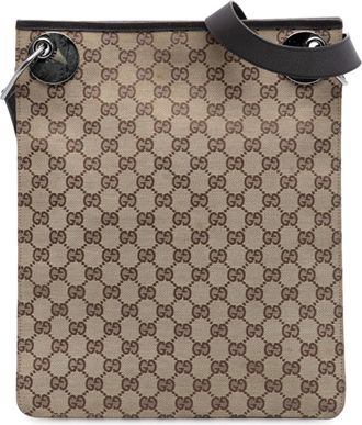 Gucci Womens Pre-owned Gg Canvas Eclipse Crossbody - Sage Green Textile - One Size