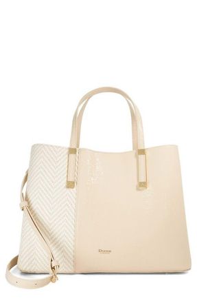 Dune London Dorry Faux Leather Tote in Ecru1 at Nordstrom