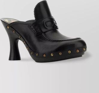 Burberry leather mules