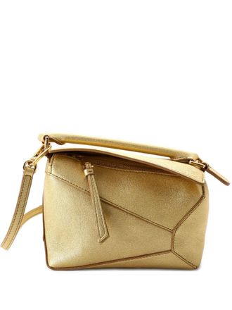 Loewe Puzzle Bag Leather Mini crossbody bag - Oro