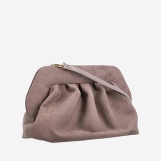 Themoir&egrave; Womens Vegan Fabric Bag Taupe Clutch