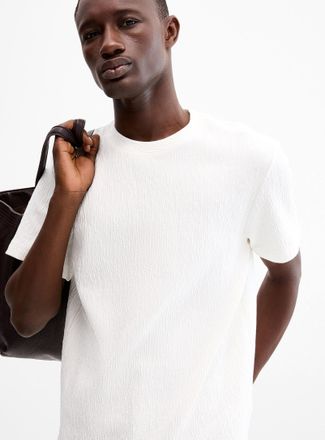 HUGO BOSS Mens Deno crinkled jersey T-shirt