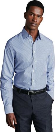 CHARLES TYRWHITT Non-Iron Bengal Stripe Shirt in Navy at Nordstrom, Size 16.5 - 35