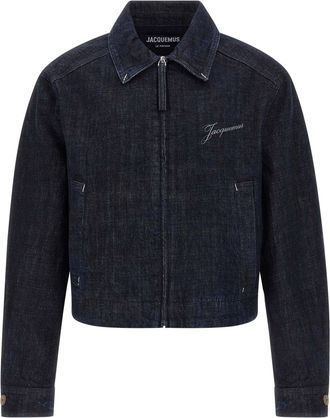 Jacquemus La Veste De-NîMes Canevas Puffer Jackets Blu-Uomo