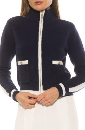 Alexia Admor Dewey Knit Jacket in Navy at Nordstrom Rack, Size X-Small