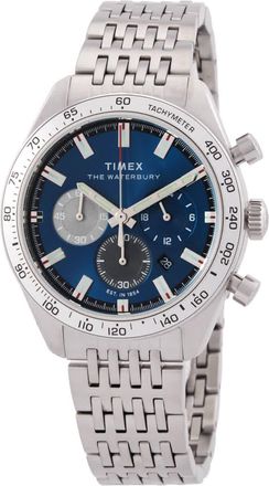 Timex Waterbury Traditional Chronograph Quartz Blue Dial Mens Watch TW2Y18500