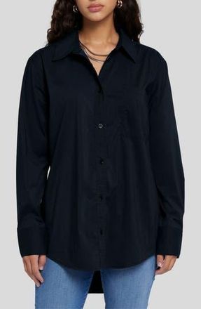 Seven 7 Everyday Button Down Shirt in Black at Nordstrom Rack, Size X-Small