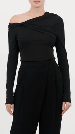 Cinq &agrave; Sept Zaya Long Sleeve Top In Black
