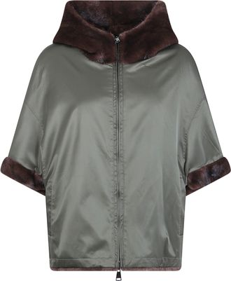 Betta Corradi Coat Hooded Zipped Dudu