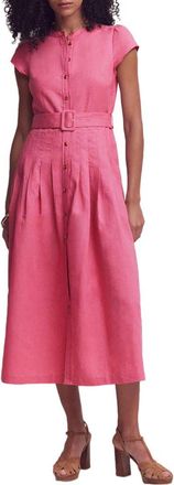 Boden Arabella Linen Blend Maxi Dress in Vintage Rose at Nordstrom, Size 14