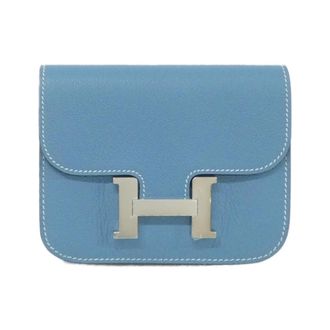 Herm&egrave;s Blue Jean Wallet (Bi-Fold) (Pre-Owned)