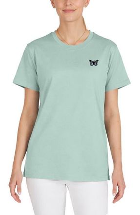 Dalix Butterfly Womens Relaxed Tee in Dusty Blue at Nordstrom, Size Xx-Large