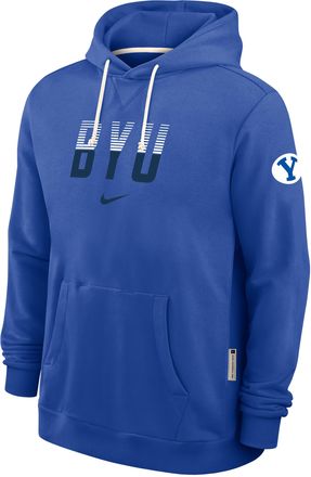 Nike BYU Sideline Nike Mens Dri-FIT Pullover Hoodie in Blue | IV9830-480