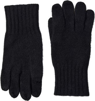 Amicale Cashmere Cashmere Rib Knit Gloves in Black at Nordstrom Rack