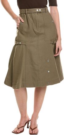 3.1 Phillip Lim Wool-Blend Utility Godet Skirt