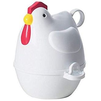 Excelsa Coc&ograve; Cuociuova da Microonde 3 Uova, Ceramica, Bianco - Excelsa