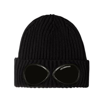 C.P. Company Beanies, male, Black, Size: ONE SIZE Goggle Beanie