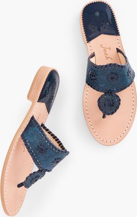 Jack Rogers Jacks Cork Sandals - Midnight - 5 1/2 M Talbots