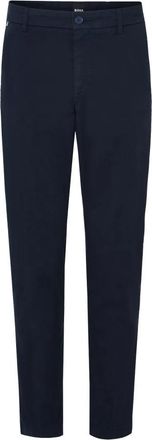 HUGO BOSS Blauwe Chino Broek - Heren - Chinos - Blauw - 2XL - Katoen - Broeken