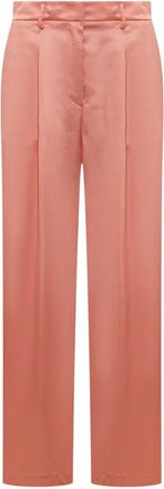 Forte_Forte High-Waisted Broek - Dames - Chinos - Roze - M - Broeken