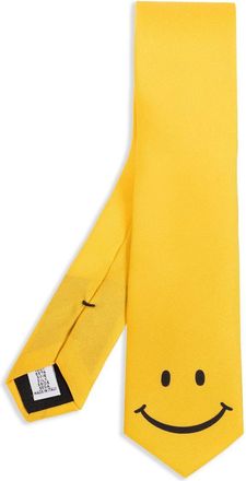 Moschino x Smiley silk tie - Yellow