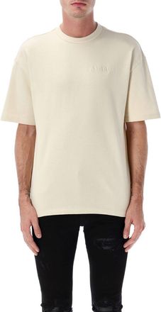 Amiri Oversized Cotton T-Shirt With Logo Embroidery