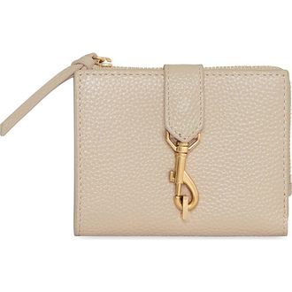Rebecca Minkoff Slim Megan Leather Bifold Wallet in Stone at Nordstrom