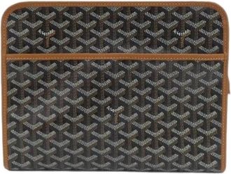 Goyard Pre-owned Jouvence Coated Canvas Clutch Bag - Dames - Vintage Clutch - Zwart - ONE Size - Vintage