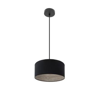 Fabrilamp Colgante Tania 1xe27 Negro/negro-madera Gris Regx30x30 Cm - Fabrilamp