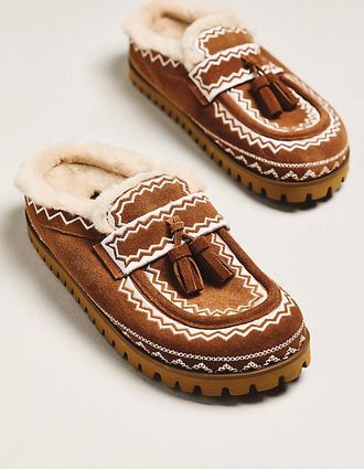 Bibi Lou Moc Contrast Tassel Flats