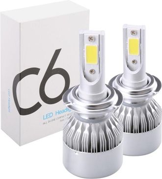 Trade Shop Trade Shop Traesio - Trade Shop - Coppia Lampade Anabbaglianti Abbaglianti C6 Hb3 9005 6000k Led 8v-48v F 36w/3800lm Auto Moto