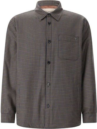 Valentino Casual Shirts - Heren - Casual Overhemden - Bruin - XL - Wol - Overhemden