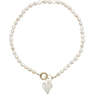 Petit Moments Lisa Freshwater Pearl Necklace in White at Nordstrom