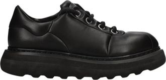 Premiata Zwarte leren veterschoenen - Heren - Veterschoenen - Zwart - 41 EU - Katoen - Schoenen