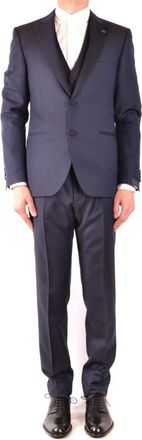 Lardini Single Breasted Suit Set - Heren - Business pakken - Blauw - M - Wol - Kostuums