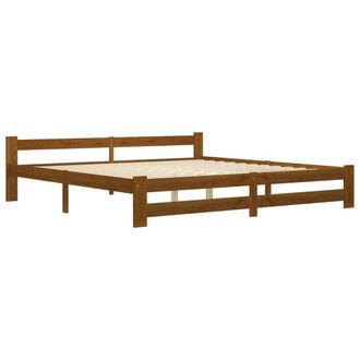 Berkfield Home Bed Frame Honey Brown Solid Pine Wood 200x200 cm