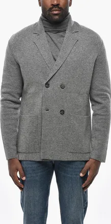 Malo Cardigan Doppiopetto in Lana e Cashmere Malo