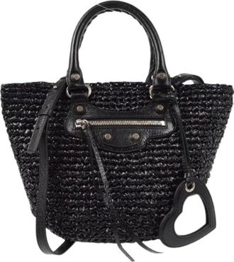 Balenciaga Pre-owned Handbags, female, Black, Size: ONE SIZE Pre-owned Le cagole panier