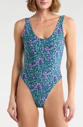 Maaji Claire Reversible One-Piece Swimsuit in Blue at Nordstrom Rack, Size Medium