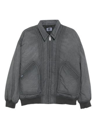 Izzue zip-up puffer jacket - men - Nylon/Polyester/Polyester - M - Grey