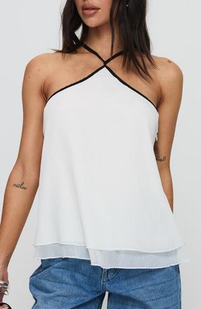Princess Polly Rafaella Halter Top in Cream at Nordstrom, Size 12