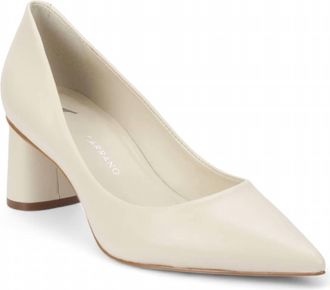 Carrano Womens Classic Block Heel Pump In Latte