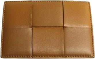 Bottega Veneta Pre-owned Wallets, male, Brown, Size: ONE SIZE Pre-owned Cassette Leather Card Case