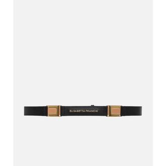 Elisabetta Franchi Belts, female, Black, Size: XL Logo Belt