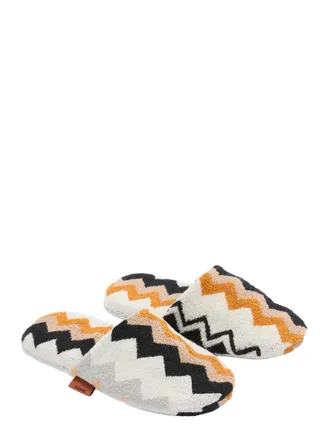 Missoni Home Chevron-Striped Knit Slippers - Multicolor