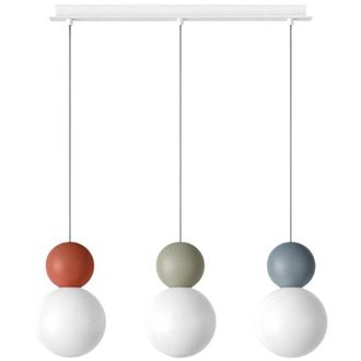 Top-Light Lampadario moderno top light cottage 1228 s3 r g9 led vetro metallo, colore multicolor