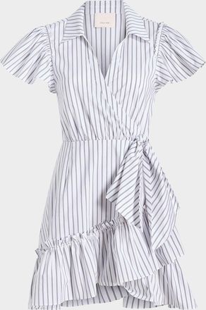Cinq à Sept Lila Stripe Wrap Dress